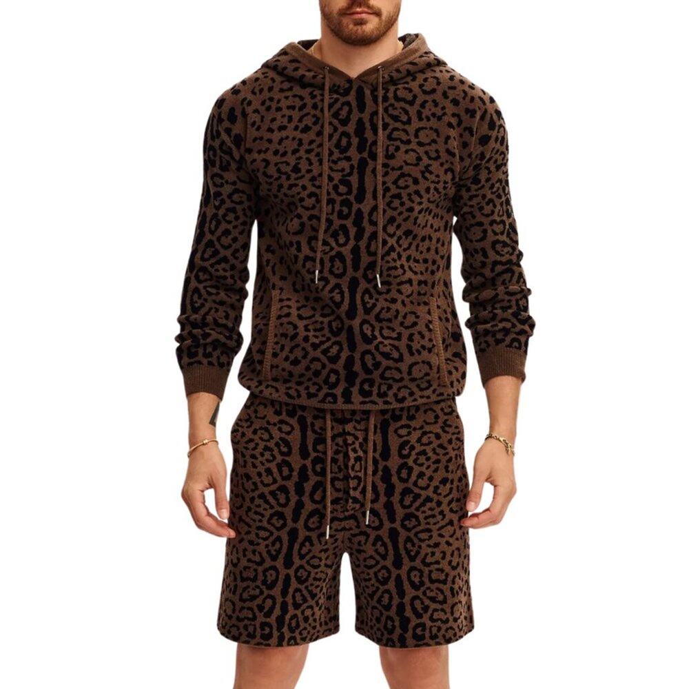 SER.O.YA Gunner Cheetah Jacquard Brushed Terry Shorts NWT Size Men's XS